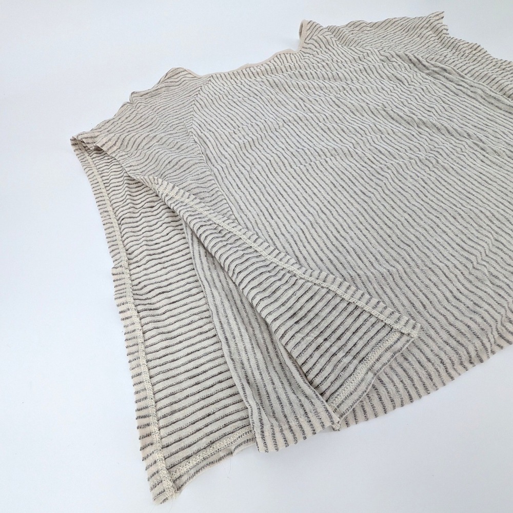 Pure Jill J. Jill Linen Blend Striped Knit Top Neutral Coastal Size S Petite - Picture 3 of 7